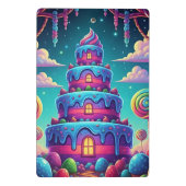 Custom Text Whimsical Candy Cake Illustration Mini Klemmbrett (Rückseite)