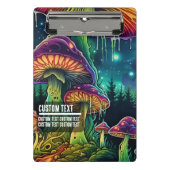 Custom Text Whimsical Mushroom Forest Fantasy Mini Klemmbrett (Vorderseite)