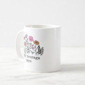 Custom Text Wildflower Mug Gift for Her or Mom Kaffeetasse (Vorderseite Links)