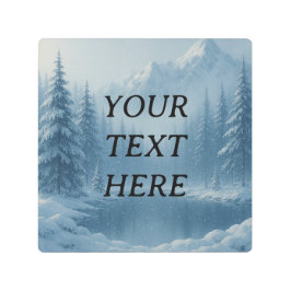 Custom Text Winter Forest Scene - Friedlich Snowy