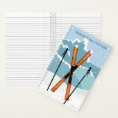 Custom Text Winter Skiing Notizblock (Innen)