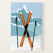 Custom Text Winter Skiing Notizblock (Rückseite)