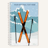 Custom Text Winter Skiing Notizblock (Vorderseite)