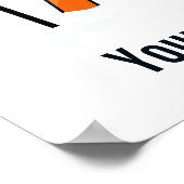 Custom Text Winter Skiposter Poster (Ecke)