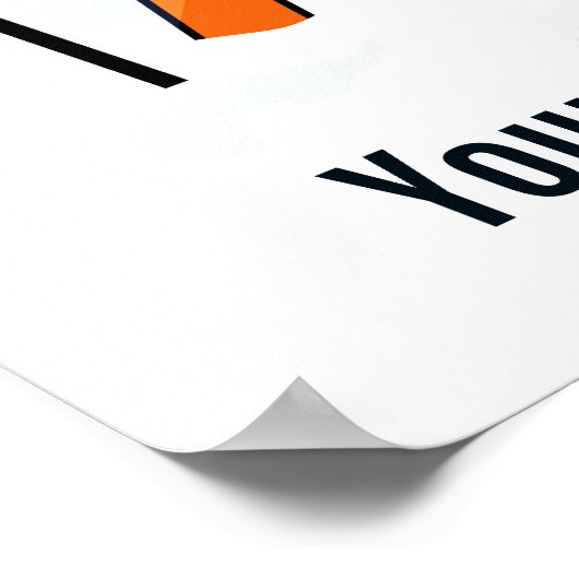 Custom Text Winter Skiposter Poster (Ecke)