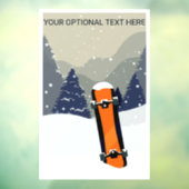 Custom Text Winter Snowboarden Fensteraufkleber (Blatt 3)