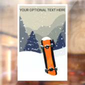 Custom Text Winter Snowboarden Fensteraufkleber (Blatt 2)