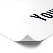 Custom Text Winter Snowboarder Poster (Ecke)