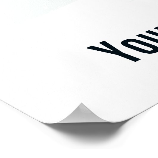 Custom Text Winter Snowboarder Poster (Ecke)