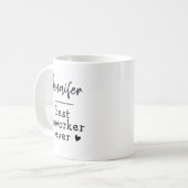 Custom Text Work Bestie Coworker Colleague Fun Kaffeetasse (Vorderseite Links)