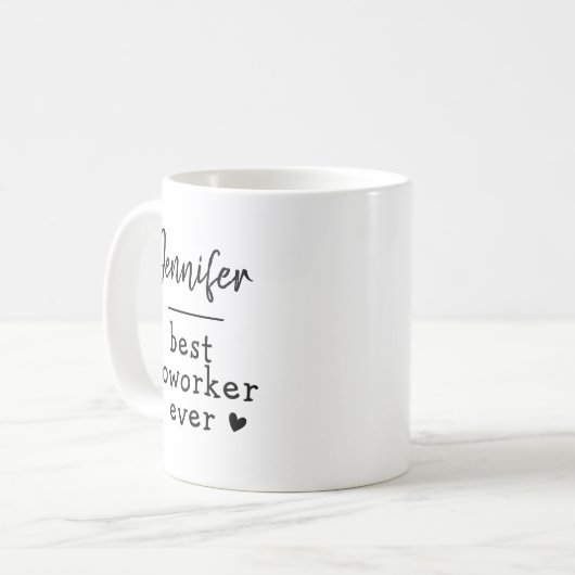 Custom Text Work Bestie Coworker Colleague Fun Kaffeetasse (Vorderseite Links)