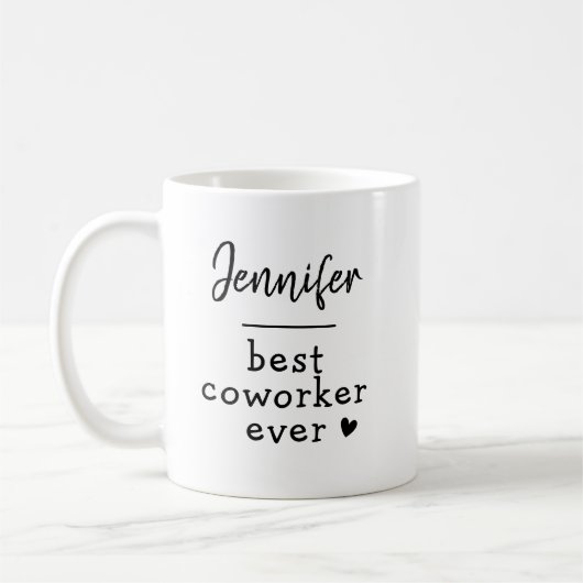 Custom Text Work Bestie Coworker Colleague Fun Kaffeetasse (Links)