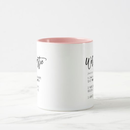 Custom Text Work Bestie Fun CoWorker Colleague Tasse (Zentrum)