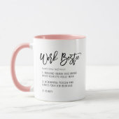 Custom Text Work Bestie Fun CoWorker Colleague Tasse (Links)