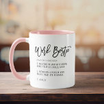 Custom Text Work Bestie Fun CoWorker Colleague Tasse<br><div class="desc">Stellen Sie sich Ihre Arbeit mit dieser lustigen,  völlig anpassbaren Kaffeemaschine-Tasse vor,  mit einer individuellen und individuellen Definition Ihres Büroraumes oder Ihrer Office-Ehefrau. Ein tolles Geschenk für die besondere Person,  die Ihre Arbeit erträglich macht! Fügen Sie ihren individuelle Name in die Beschreibung ein!</div>