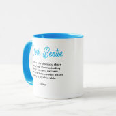 Custom Text Work Bestie Funny Coworker Gift Work Tasse (Vorderseite Links)
