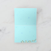 Custom textCard - PEG mit blauem Blumenhintergrund Dankeskarte (Innenseite)