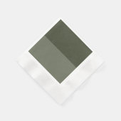 Custom Textured Moss Green Two Tone Paper Napkin Serviette (Ecke)