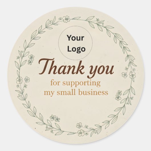 Custom Thank You Business Sticker –Packaging Label (Vorderseite)