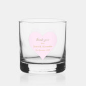 Custom Thank You Diamonds Pink Heart Whiskyglas (Vorderseite)