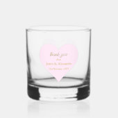 Custom Thank You Diamonds Pink Heart Whiskyglas (Rückseite)