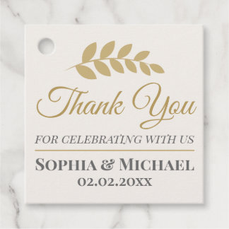 Custom Thank You for Wedding Elegant Template Geschenkanhänger