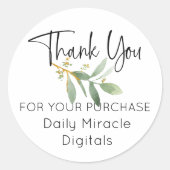 Custom Thank You Sticker (Vorderseite)