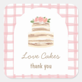 Custom Thank you Wedding Cake Business Sticker
