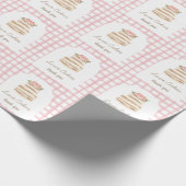 Custom Thank you Wedding Cake Business Sticker Geschenkpapier (Ecke)