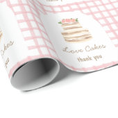 Custom Thank you Wedding Cake Business Sticker Geschenkpapier (Rolleneckpunkt)