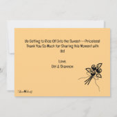 Custom Thank You Wedding Photo Thank You Card Dankeskarte (Rückseite)