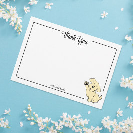 Custom Thank You Yellow Lab Puppy Note Card Dankeskarte
