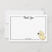 Custom Thank You Yellow Lab Puppy Note Card Dankeskarte (Vorderseite)