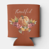 Custom Thanking Erntedank Autumn Orange Pumpkin Dosenkühler (Rückseite)