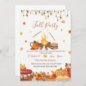 Custom Thanksgiving Dinner Party  Einladung (Vorne/Hinten)