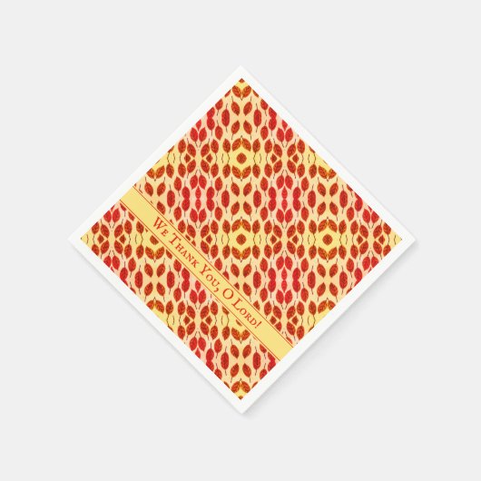 Custom THANKSGIVING Fall Autumn Leaves Serviette (Ecke)