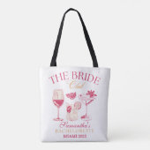 Custom The Bride Club Bachelorette Tasche (Rückseite)