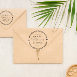 Custom The Future Mr. & Mrs. Wedding Rücksendeadre Gummistempel