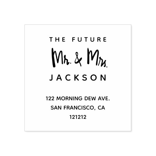 Custom The Future Mr. und Mrs. Rücksendeadresse Gummistempel (Prägung)