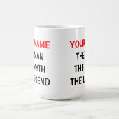 Custom The man myth legend 15oz Office-Tasse Kaffeetasse (Mittel)