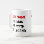 Custom The man myth legend 15oz Office-Tasse Kaffeetasse (Vorderseite Links)