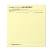 Custom Therapeutic Prescription Note Pad for Docto Notizblock (Vorderseite)