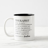 Custom Therapist Definition Health Professional Zweifarbige Tasse (Links)