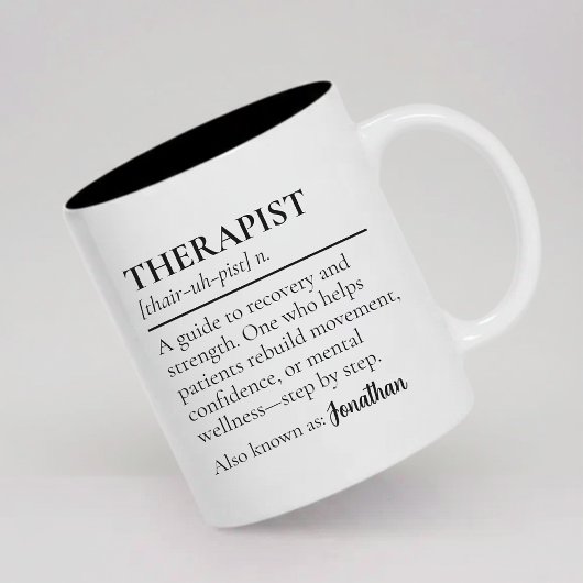 Custom Therapist Definition Health Professional Zweifarbige Tasse