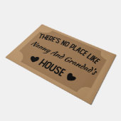 Custom Theres kein Platz wie Nanny & Grandads Hous Fußmatte (Schrägansicht)