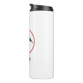 Custom Thermal Tumbler – Downhill Skier Logo Desig Thermosbecher (Nach rechts gedreht)