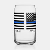 Custom Thin Blue Line American Flag Dosenglas (Links)