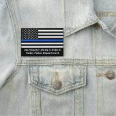 Custom Thin Blue Line American Flag Namensschild (Beispiel)