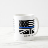 Custom Thin Blue Line American und UK Flag Kaffeetasse (VorderseiteRechts)