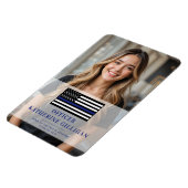 Custom Thin Blue Line Police Officer Abschluss Magnet (Linke Seite)